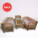 Five Seater  Sofa Set with Table for Your Home & Office - Handmade Sofa Set (With Cover And Form) বক্স বেনি সেট সোফা